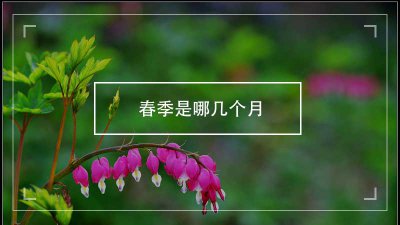 ​春季是哪几个月