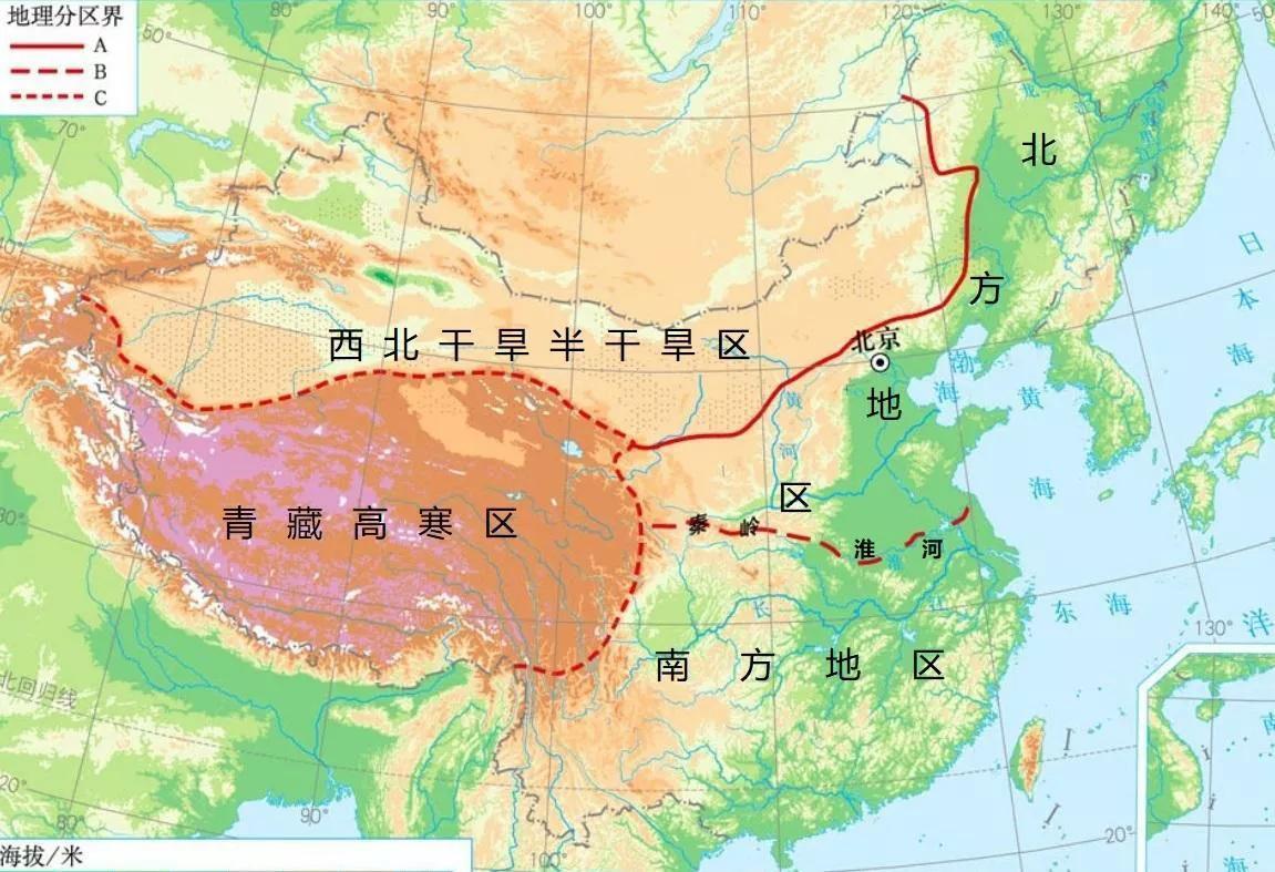 我国南北方划分分界线是（南北方划分以什么为界地图）(图1)