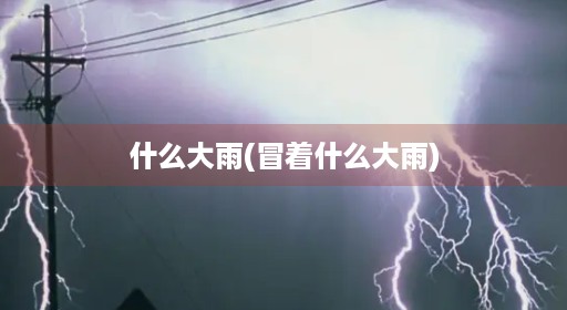 什么大雨(冒着什么大雨)