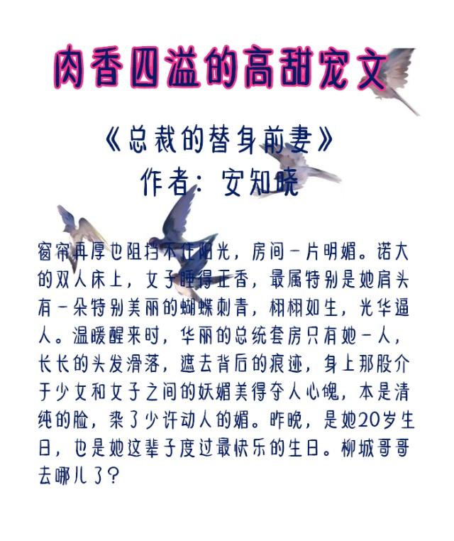 5本肉香四溢的高甜宠文：男主占有欲超强，让你忍不住躲在被窝看