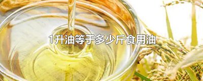 ​1升油等于多少斤食用油