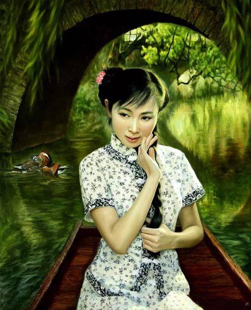 东方神女李勤凸点照（李壮平大尺度油画作品）