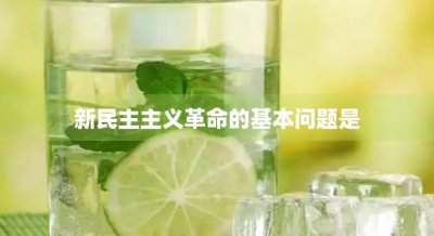 ​新民主主义革命的基本问题是