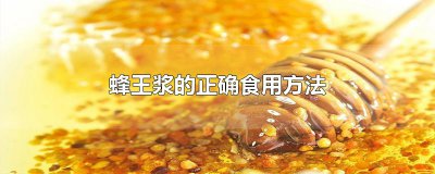 ​蜂王浆的正确食用方法
