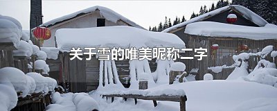 ​关于雪的唯美昵称二字