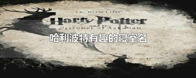 ​哈利波特有趣的寝室名
