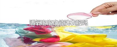 ​活氧泡泡净能洗衣服吗