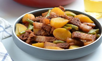 ​家常五花肉炖小土豆的做法 鲜美可口超下饭！