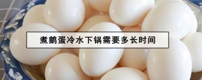 ​煮鹅蛋冷水下锅需要多长时间 煮鹅蛋隔夜可以吃吗
