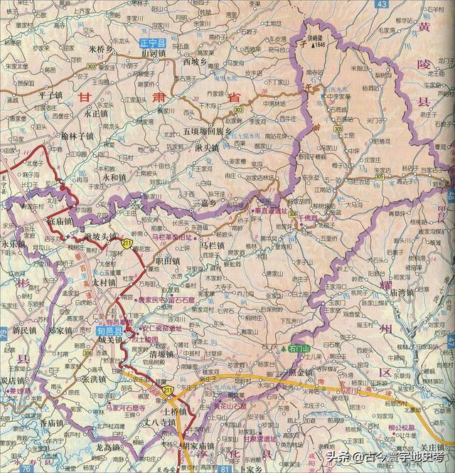 陕西省地图介绍简略（陕西省各市县地图）(76)