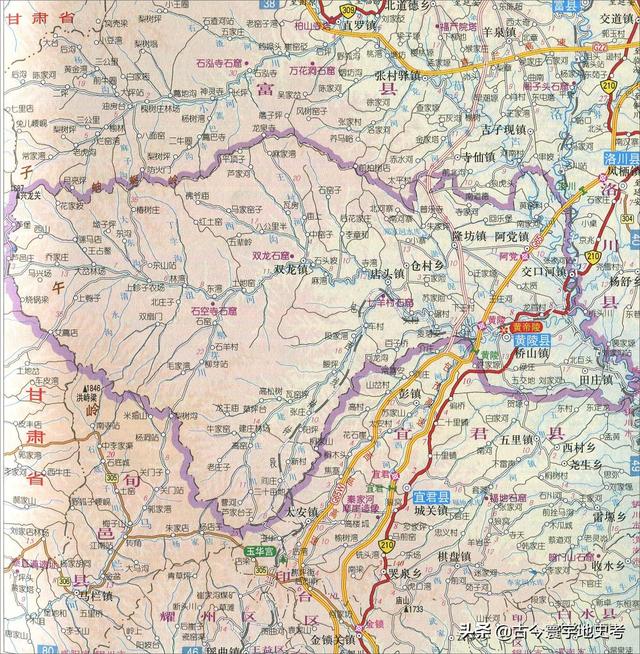 陕西省地图介绍简略（陕西省各市县地图）(84)