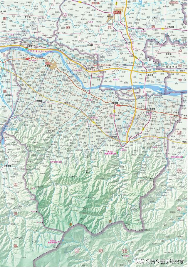 陕西省地图介绍简略（陕西省各市县地图）(127)