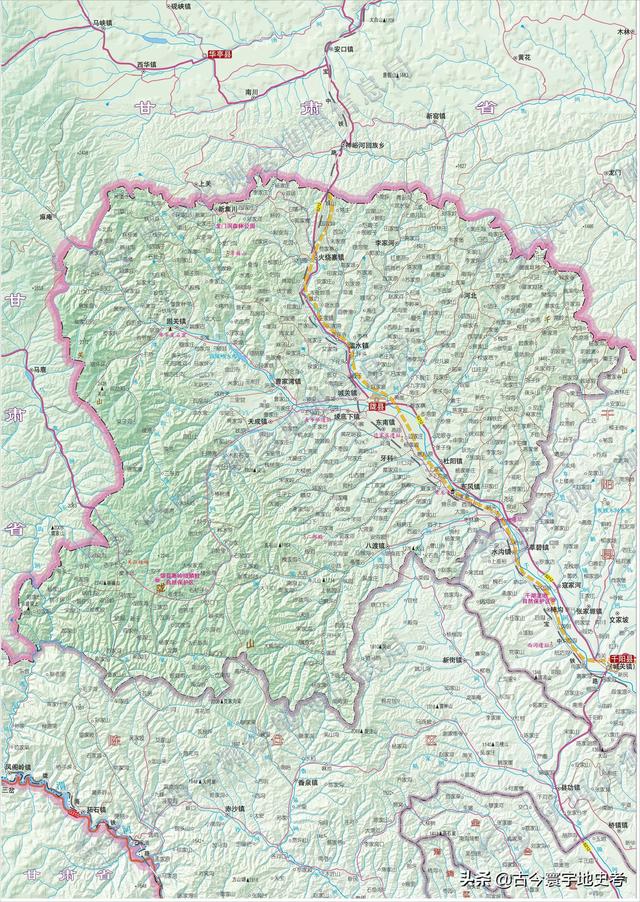陕西省地图介绍简略（陕西省各市县地图）(126)