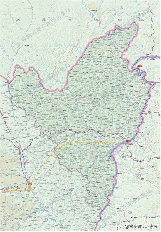 陕西省地图介绍简略（陕西省各市县地图）(196)