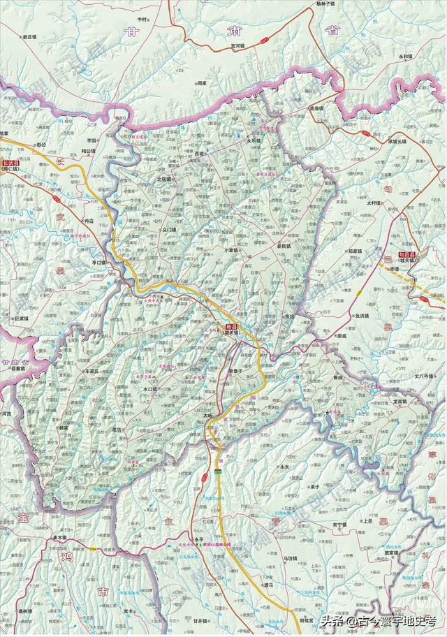陕西省地图介绍简略（陕西省各市县地图）(169)