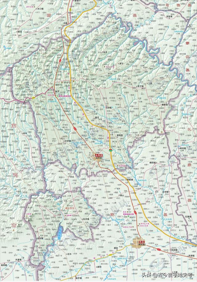 陕西省地图介绍简略（陕西省各市县地图）(181)