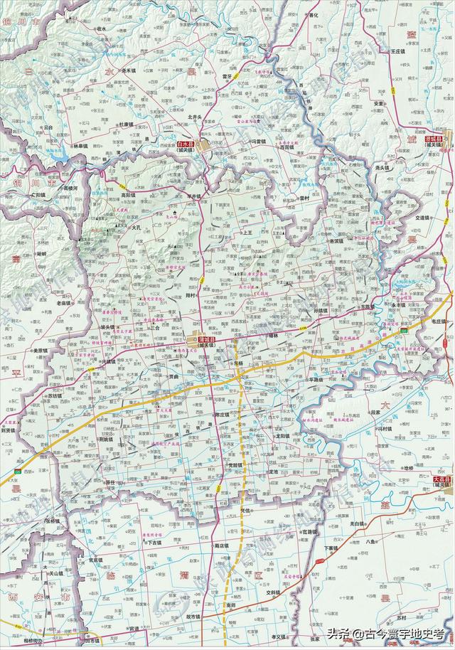 陕西省地图介绍简略（陕西省各市县地图）(166)