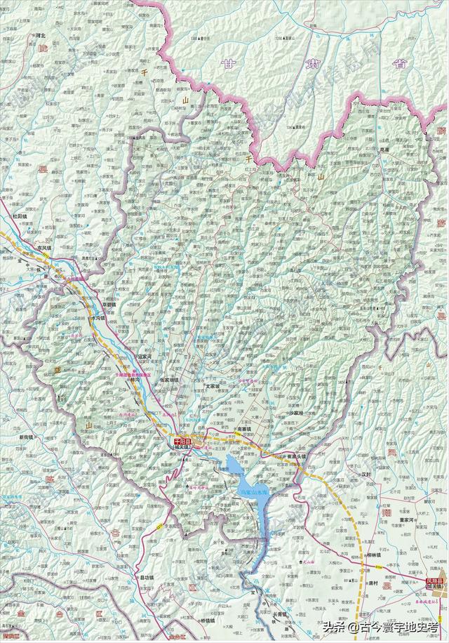 陕西省地图介绍简略（陕西省各市县地图）(129)