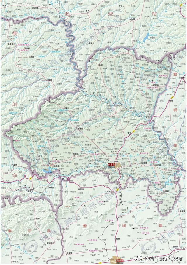 陕西省地图介绍简略（陕西省各市县地图）(158)
