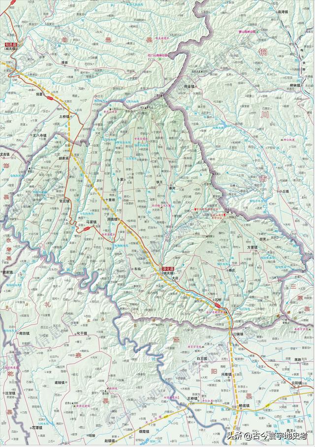陕西省地图介绍简略（陕西省各市县地图）(170)