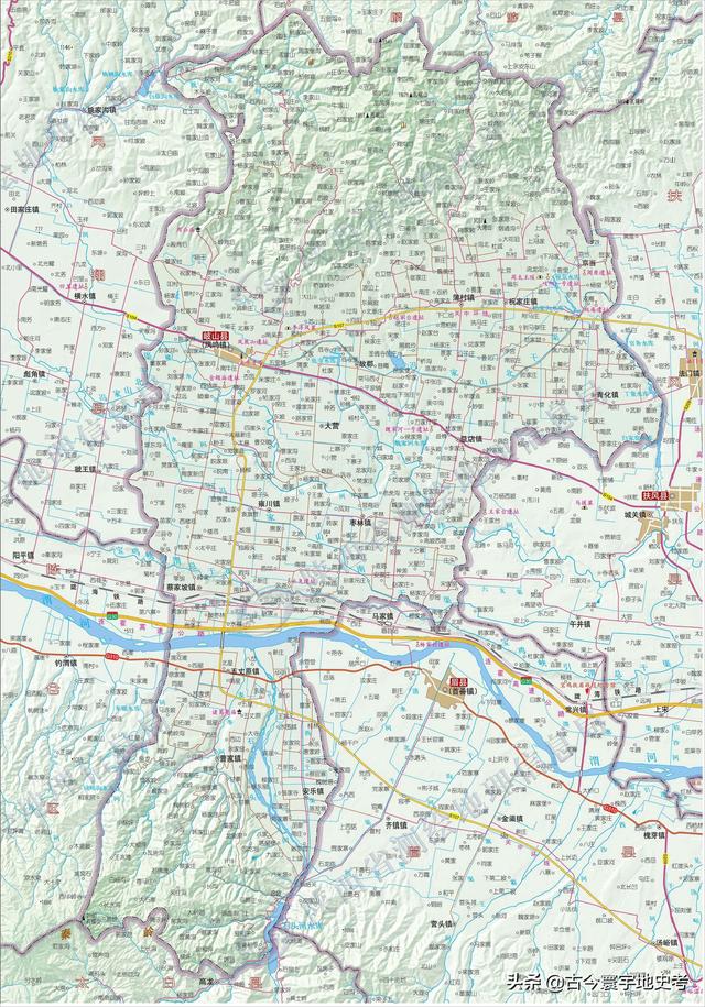 陕西省地图介绍简略（陕西省各市县地图）(128)