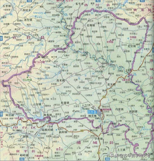 陕西省地图介绍简略（陕西省各市县地图）(69)