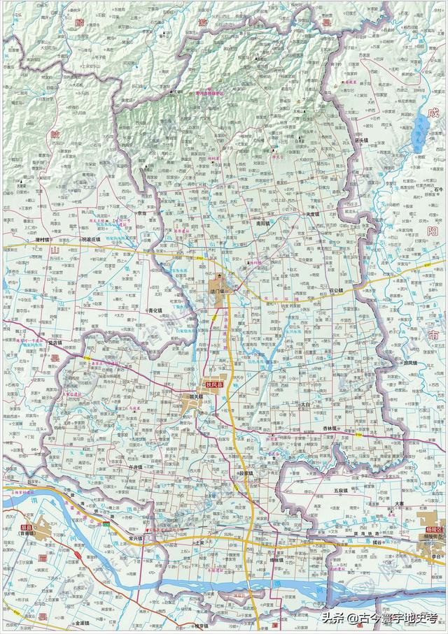 陕西省地图介绍简略（陕西省各市县地图）(124)