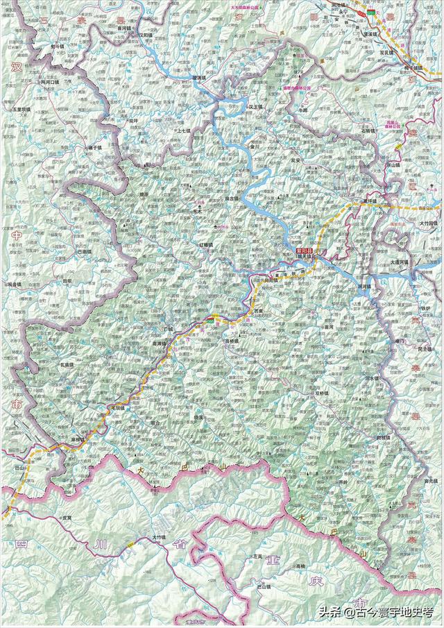 陕西省地图介绍简略（陕西省各市县地图）(119)