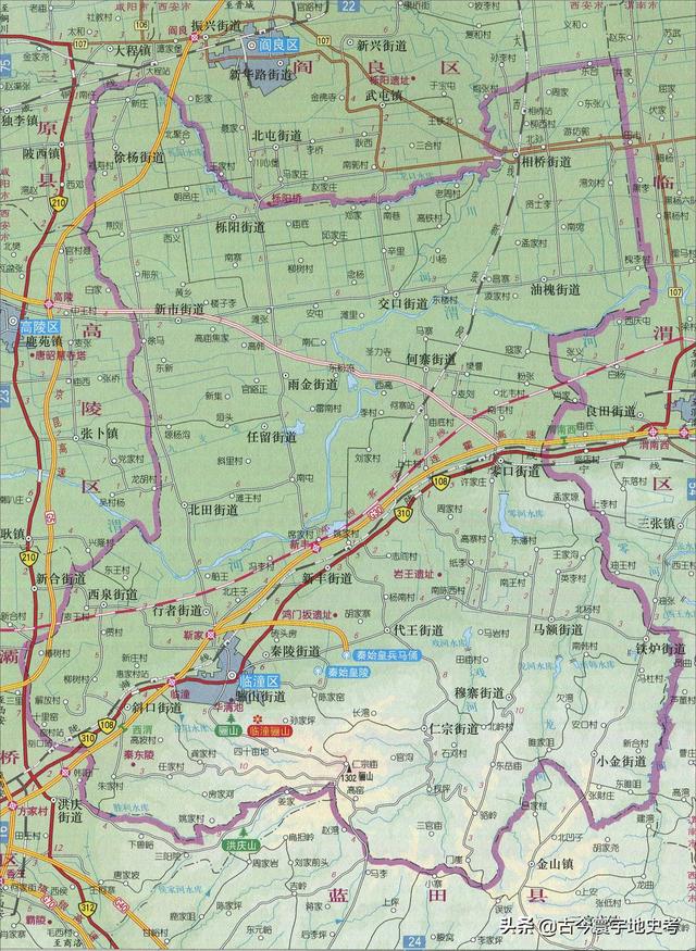 陕西省地图介绍简略（陕西省各市县地图）(12)