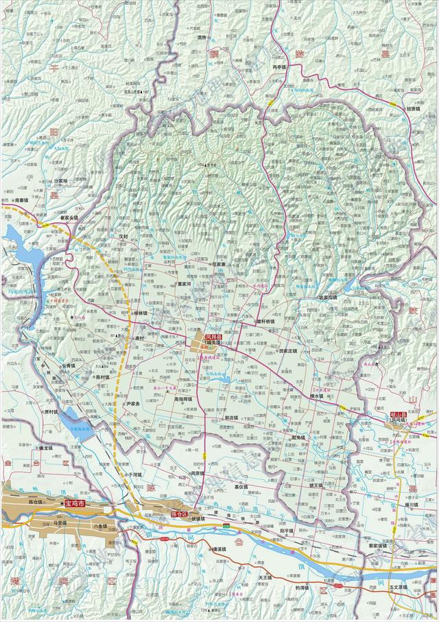陕西省地图介绍简略（陕西省各市县地图）(123)