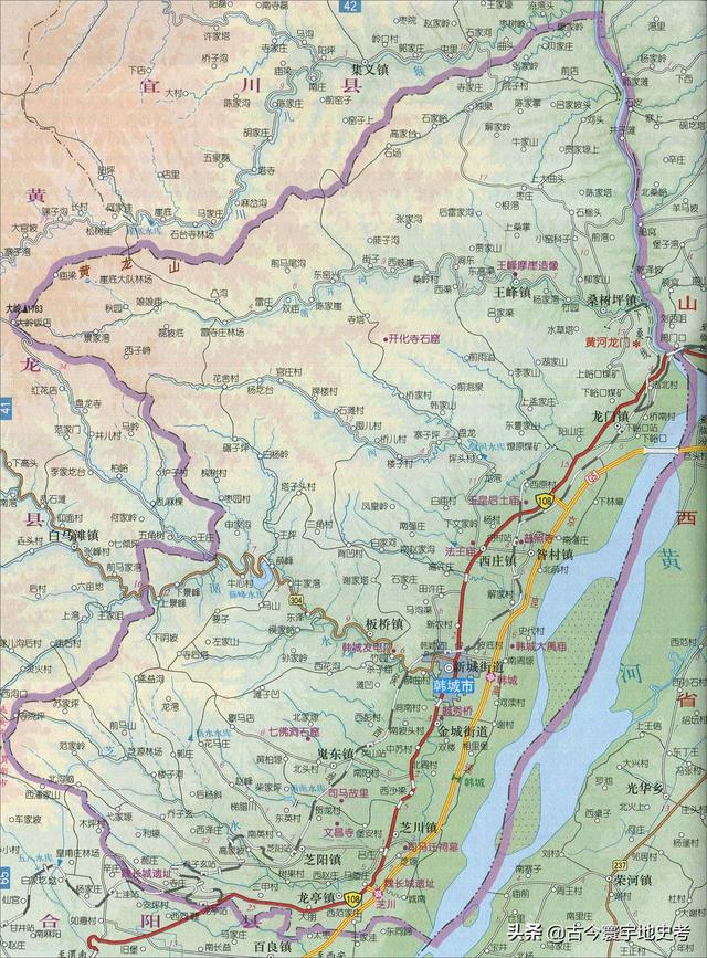 陕西省地图介绍简略（陕西省各市县地图）(66)