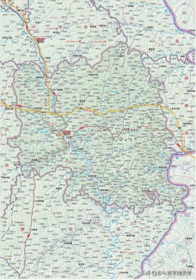 陕西省地图介绍简略（陕西省各市县地图）(202)