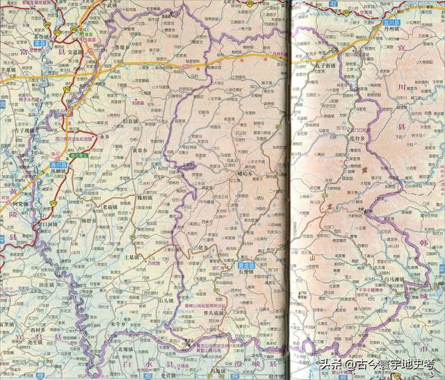 陕西省地图介绍简略（陕西省各市县地图）(85)