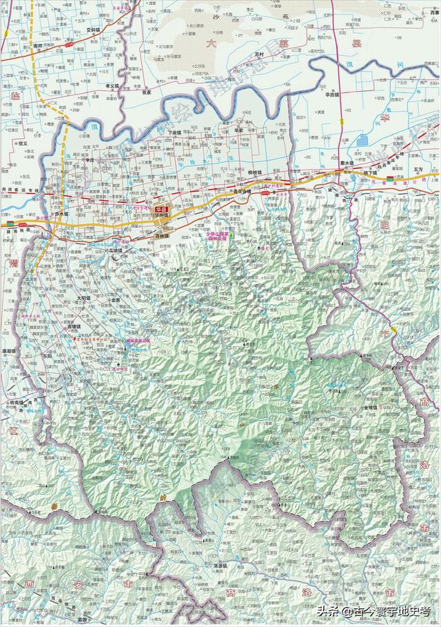 陕西省地图介绍简略（陕西省各市县地图）(163)