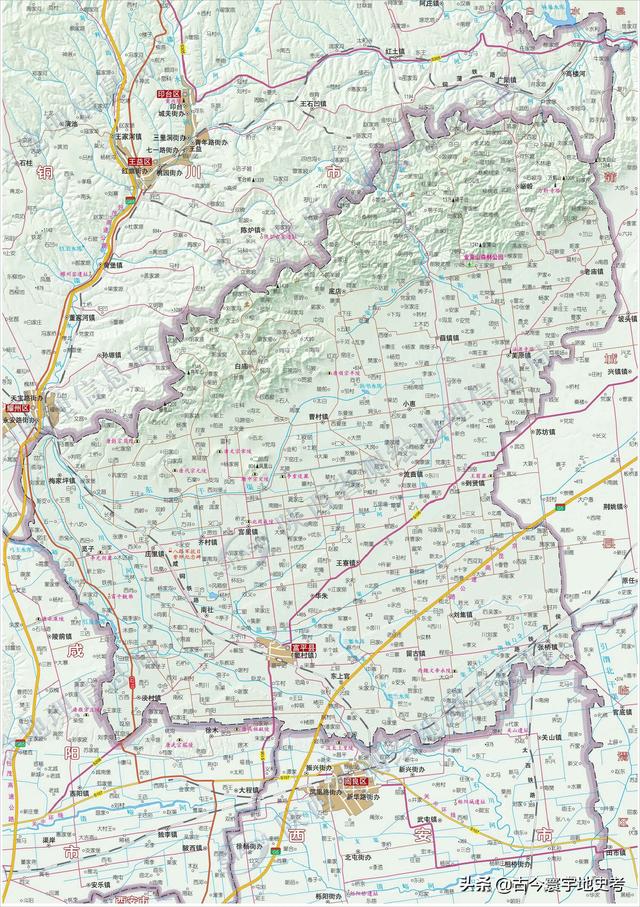 陕西省地图介绍简略（陕西省各市县地图）(161)