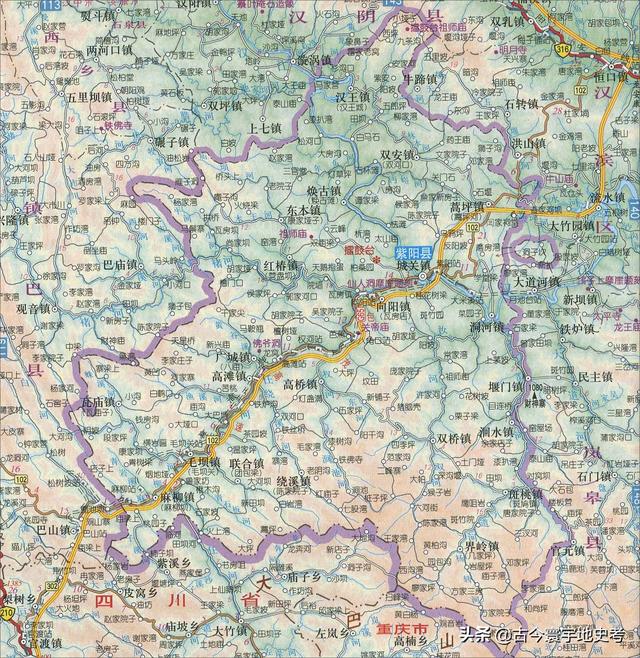 陕西省地图介绍简略（陕西省各市县地图）(24)