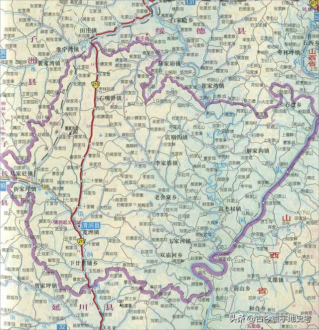 陕西省地图介绍简略（陕西省各市县地图）(97)