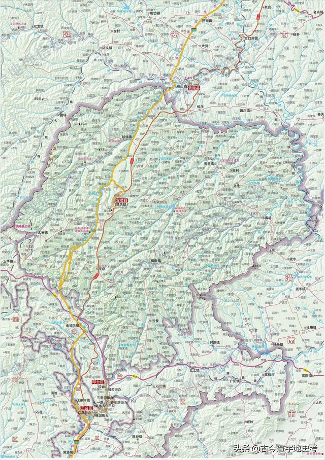 陕西省地图介绍简略（陕西省各市县地图）(155)
