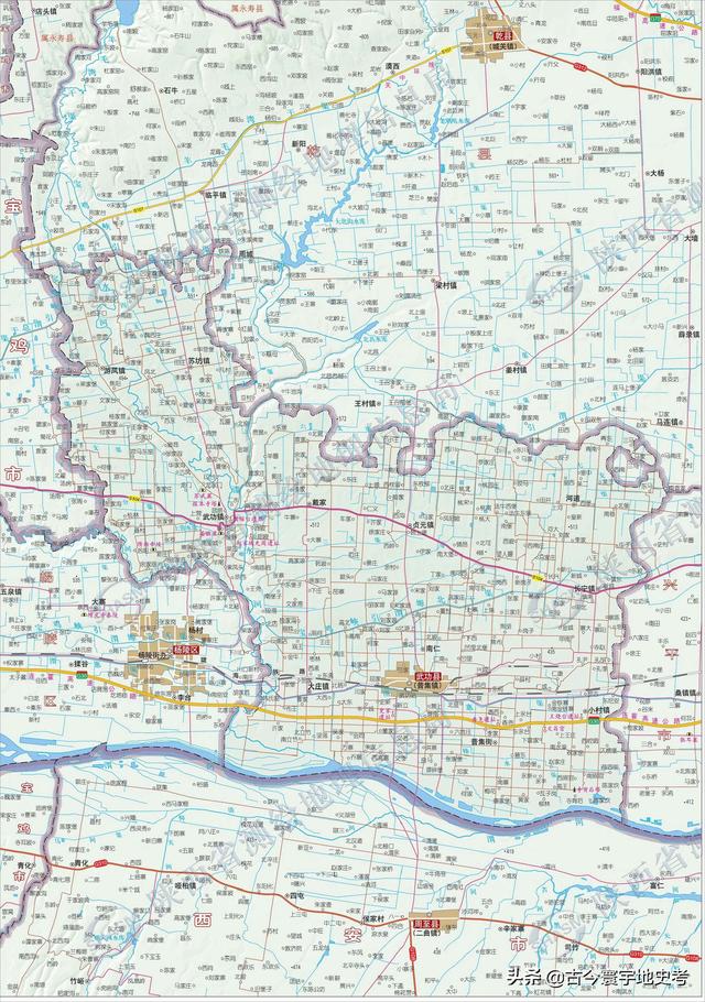 陕西省地图介绍简略（陕西省各市县地图）(177)