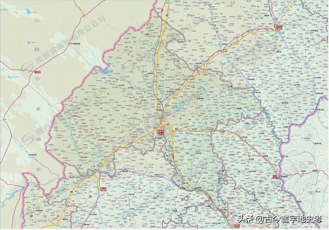 陕西省地图介绍简略（陕西省各市县地图）(204)