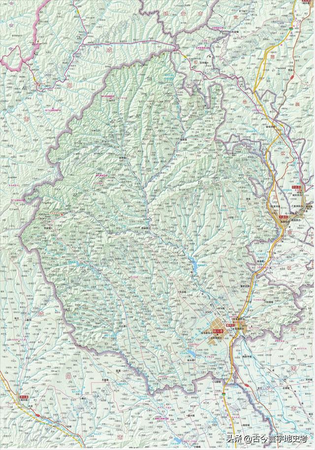 陕西省地图介绍简略（陕西省各市县地图）(154)