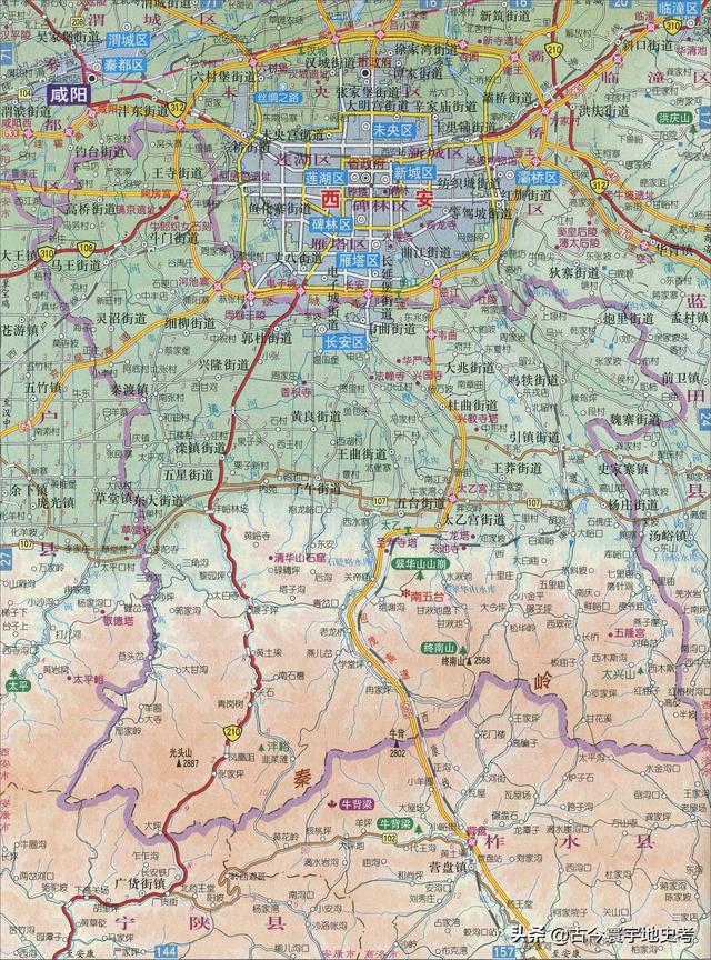 陕西省地图介绍简略（陕西省各市县地图）(15)
