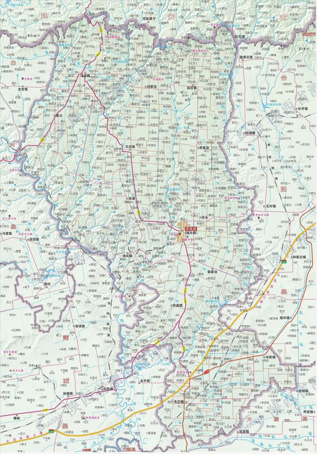 陕西省地图介绍简略（陕西省各市县地图）(159)