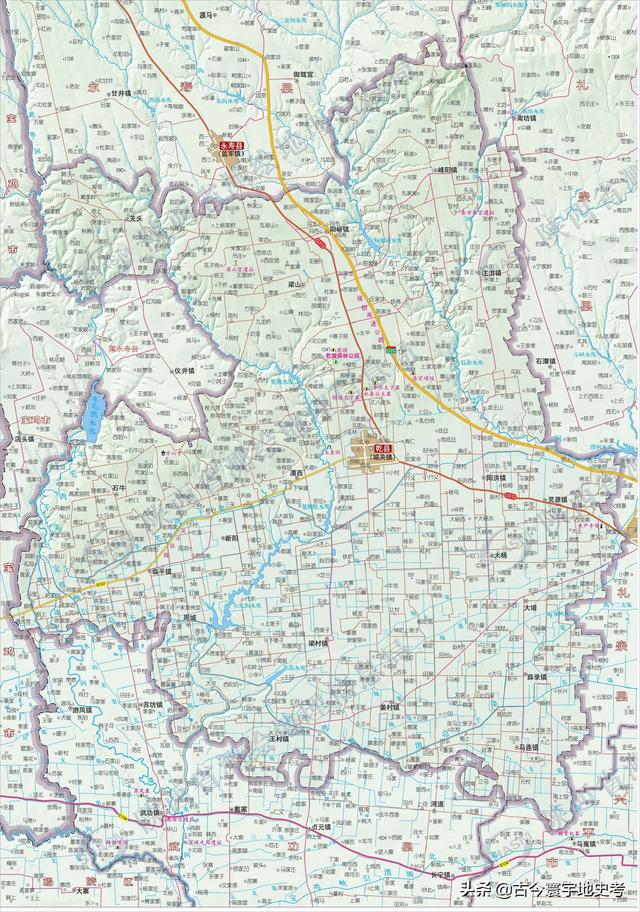 陕西省地图介绍简略（陕西省各市县地图）(173)