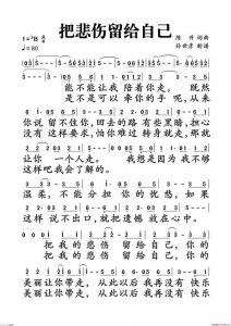 ​把悲伤留给自己歌词（把悲伤留给自己歌词是什么）