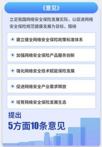 ​两部门联合发文 鼓励保险机构开发多元化网络安全保险产品