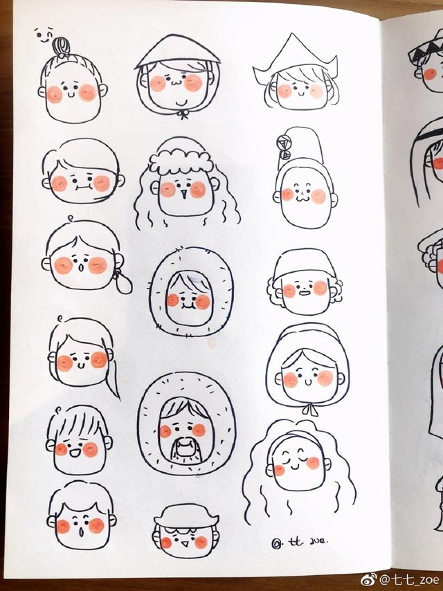 超级好看简易头像可爱卡通简笔画（各种简笔画小头像）(9)