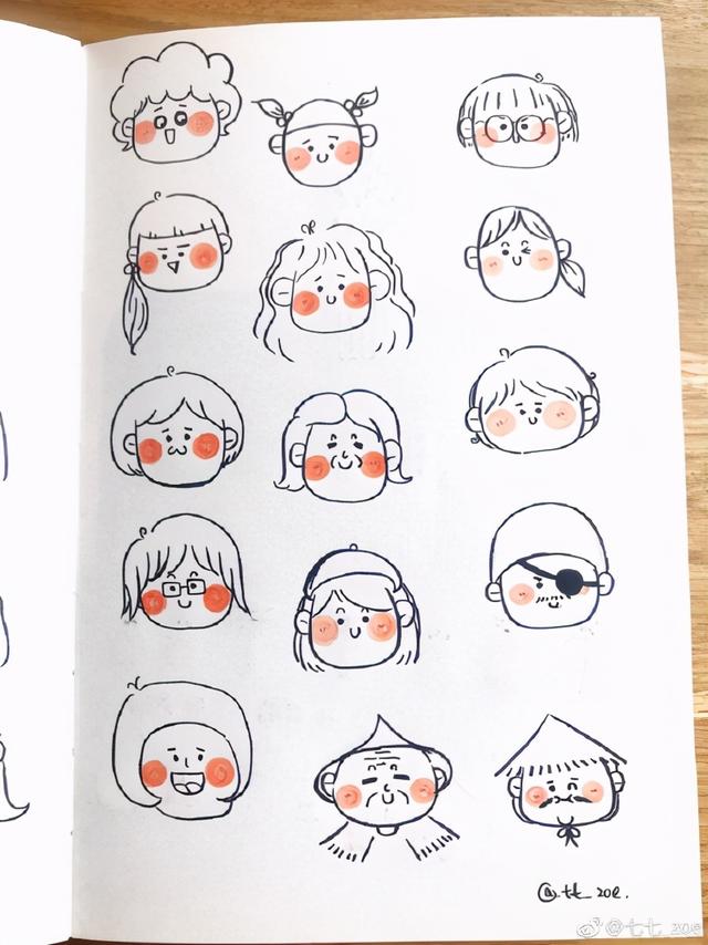 超级好看简易头像可爱卡通简笔画（各种简笔画小头像）(8)