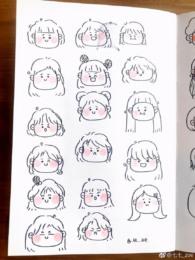 超级好看简易头像可爱卡通简笔画（各种简笔画小头像）(7)