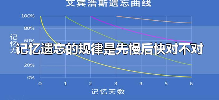 记忆遗忘的规律是先慢后快对不对